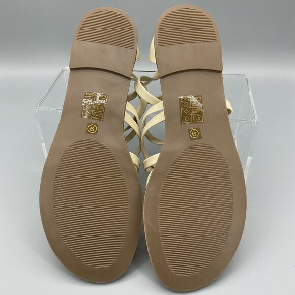 NEW Journee Collection Women’s Zallie Gladiator Sandals Ivory Size 9 - Picture 8 of 10